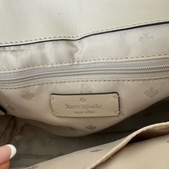 Kate Spade Cream and Brown Shoulder Bag with Chain Handles - Picture 14 of 16